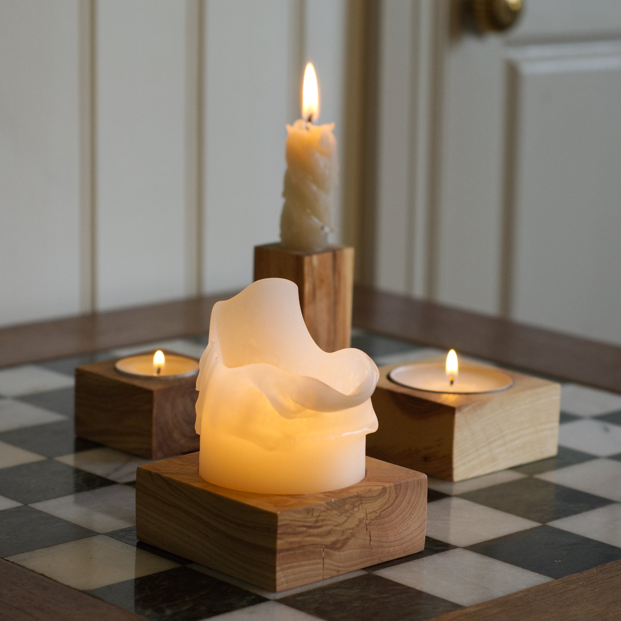 Hardwood Candle Holder