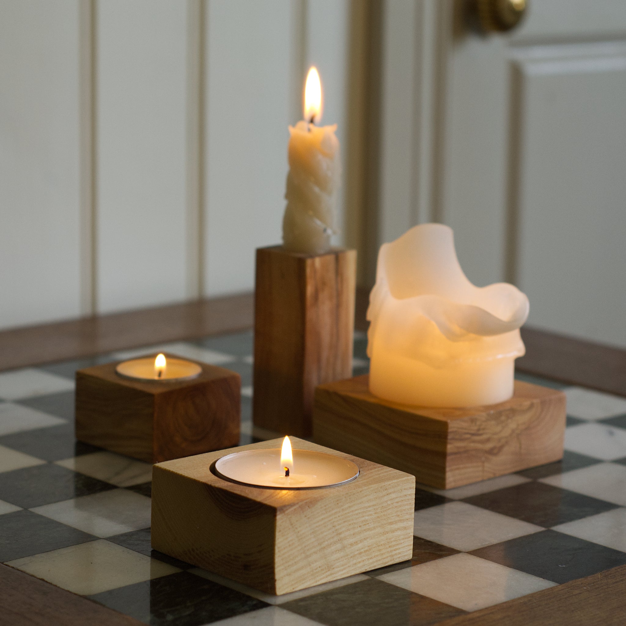 Hardwood Candle Holder