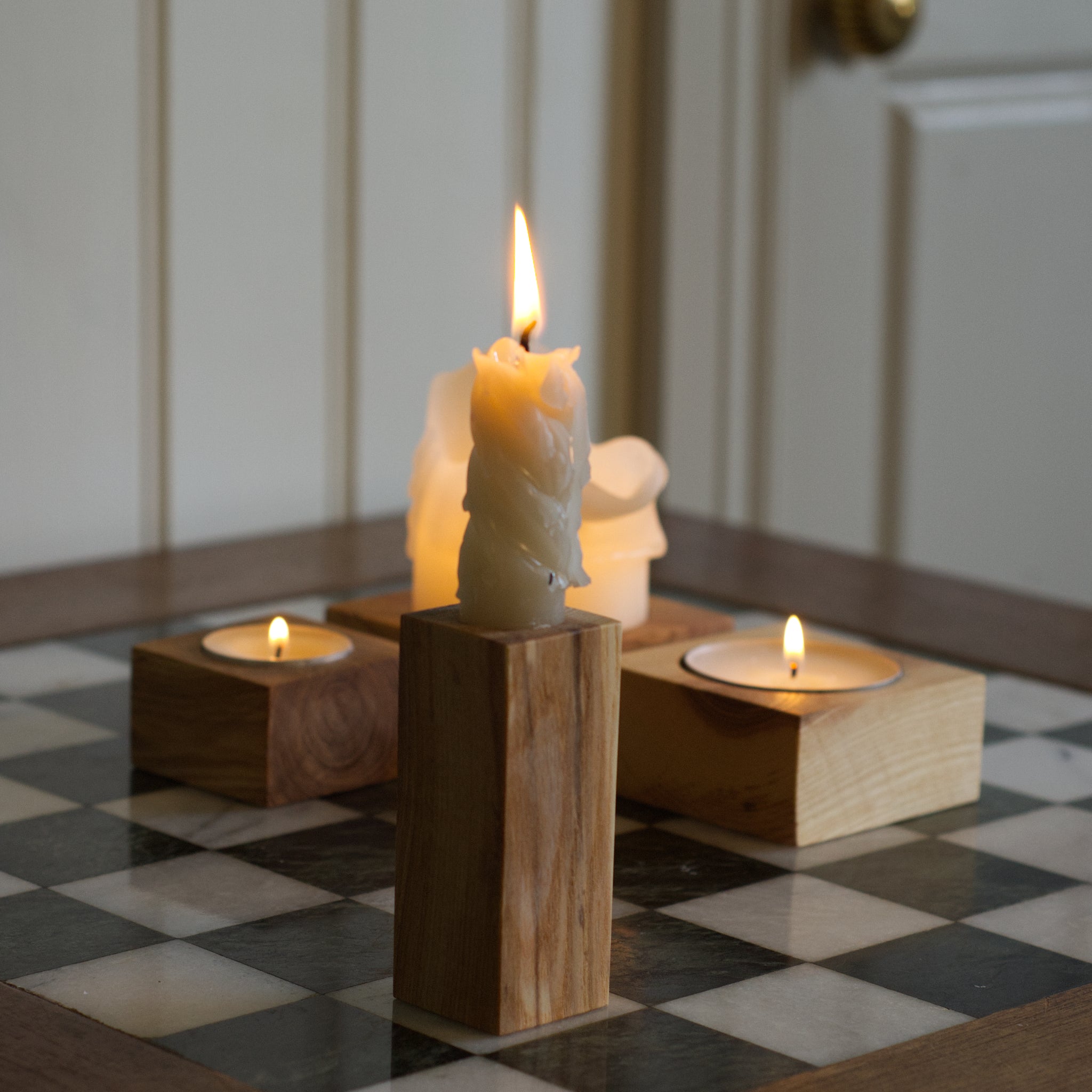 Hardwood Candle Holder