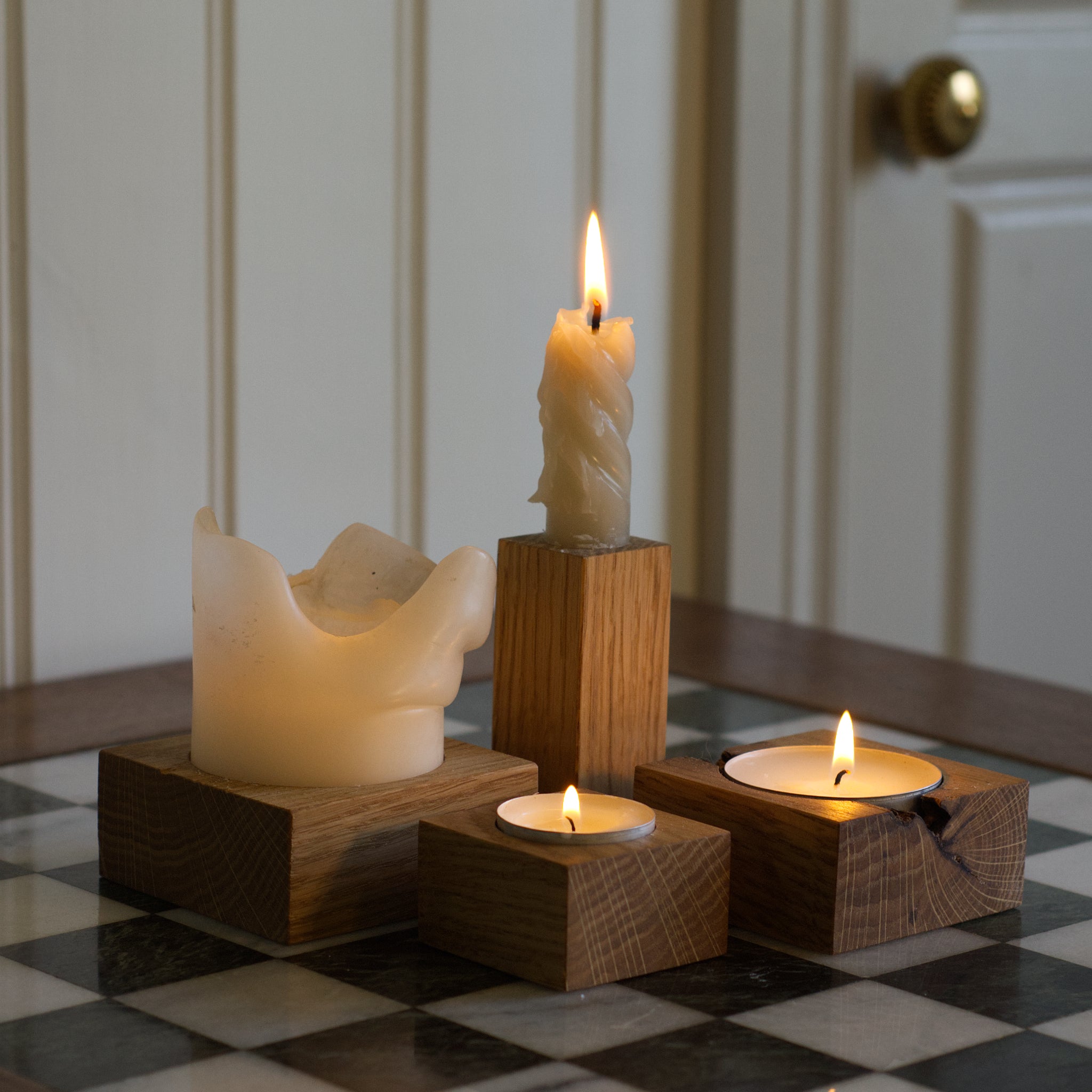 Hardwood Candle Holder