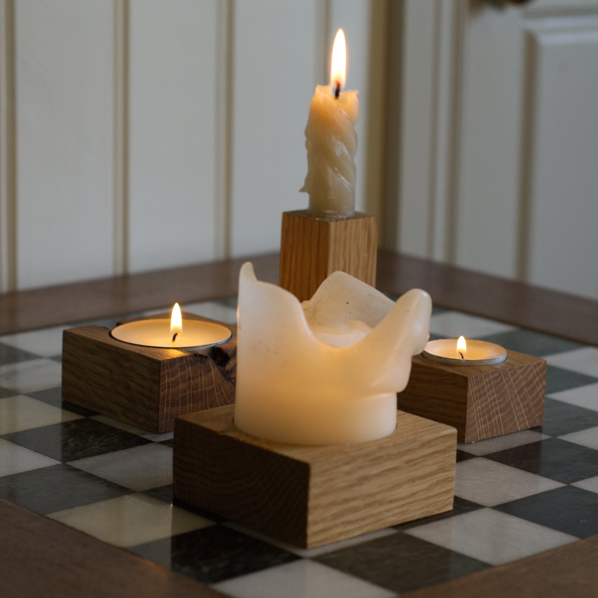 Hardwood Candle Holder