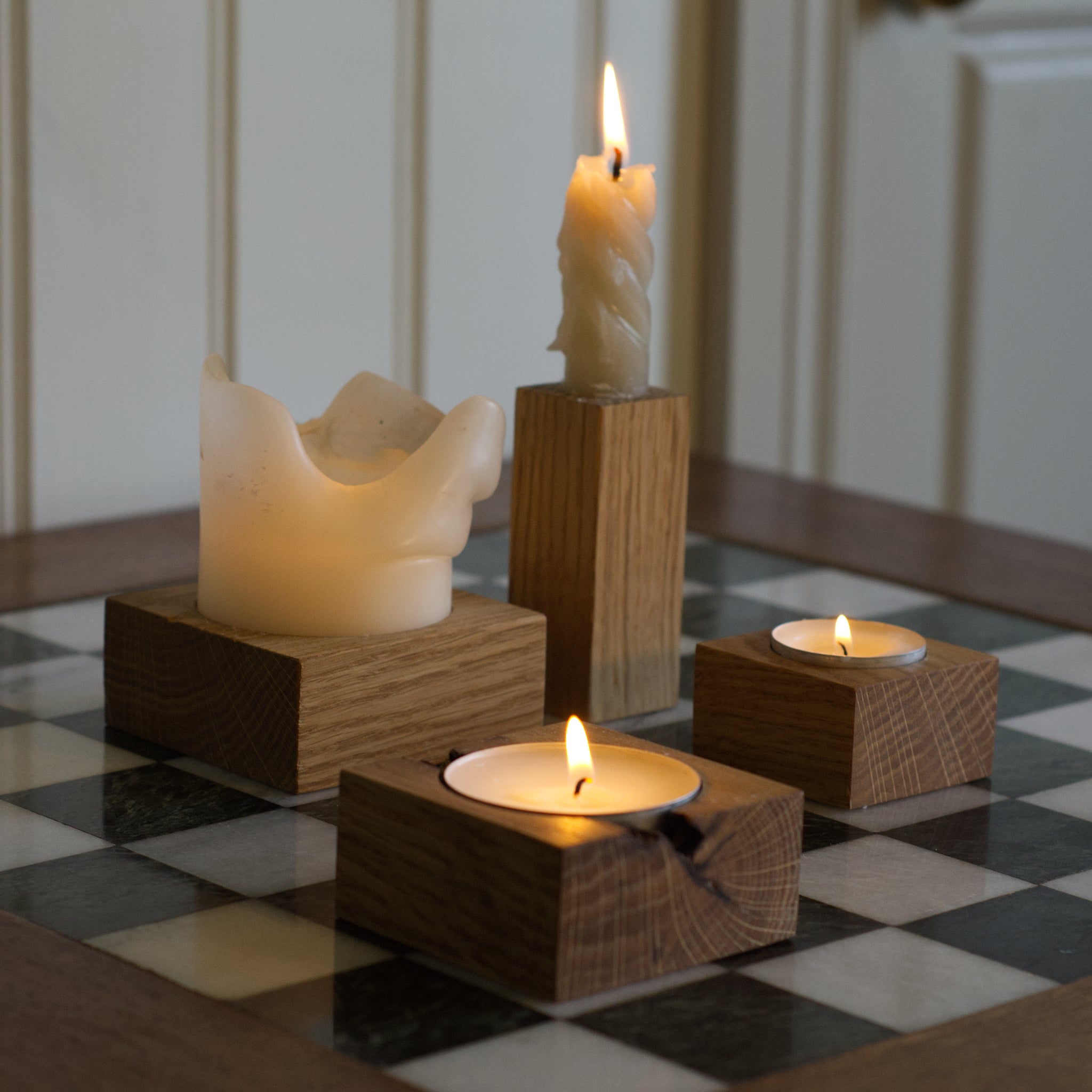 Hardwood Candle Holder