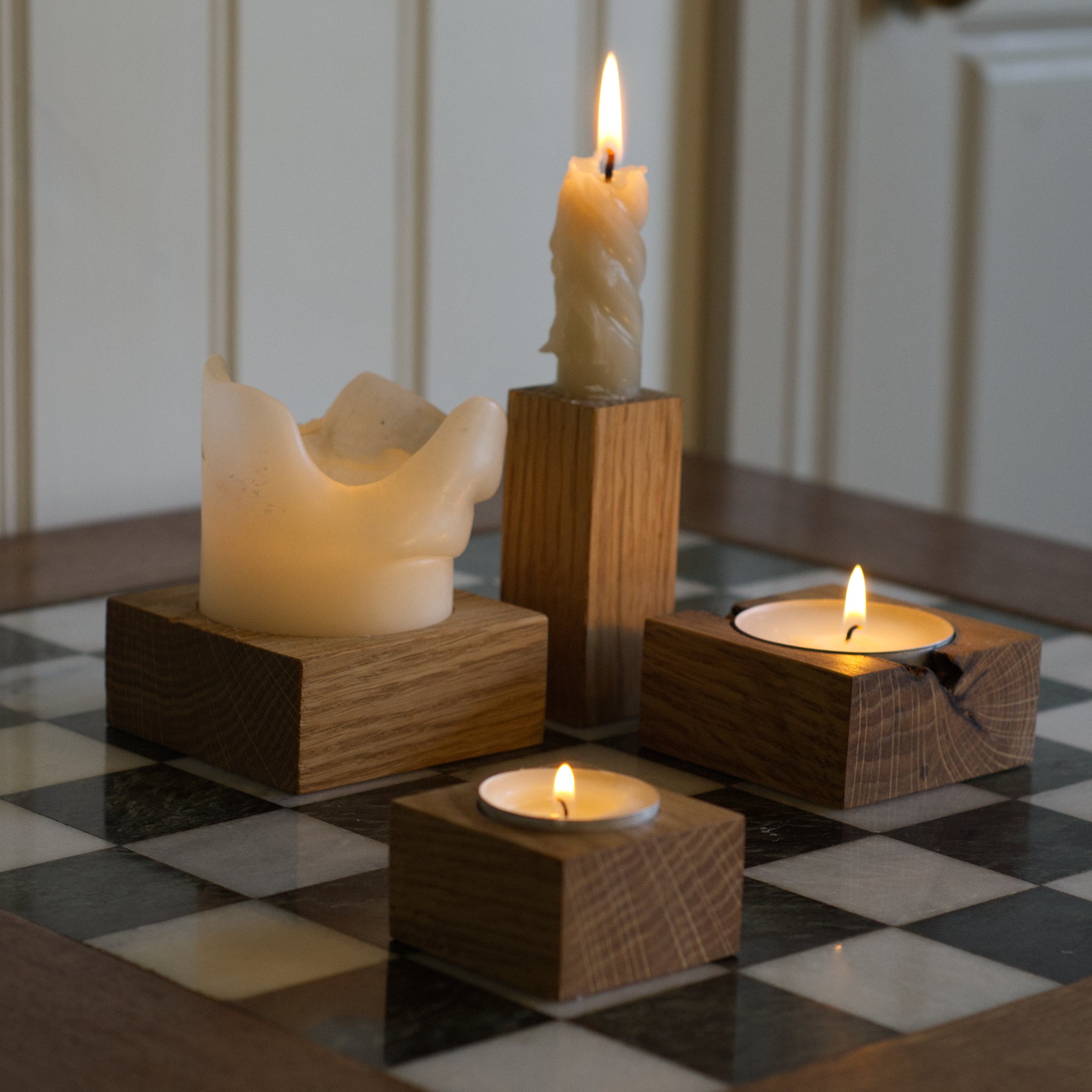 Hardwood Candle Holder
