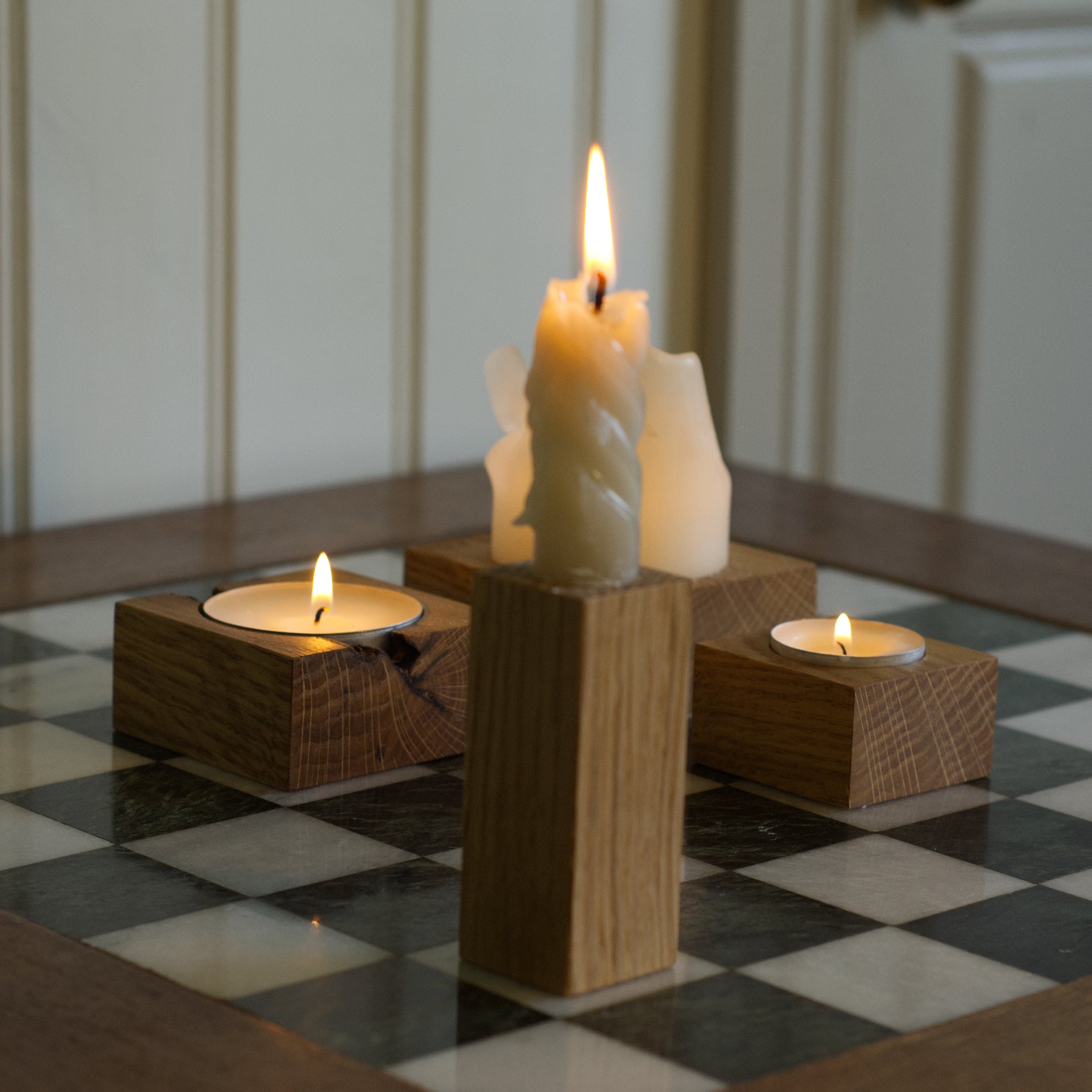 Hardwood Candle Holder