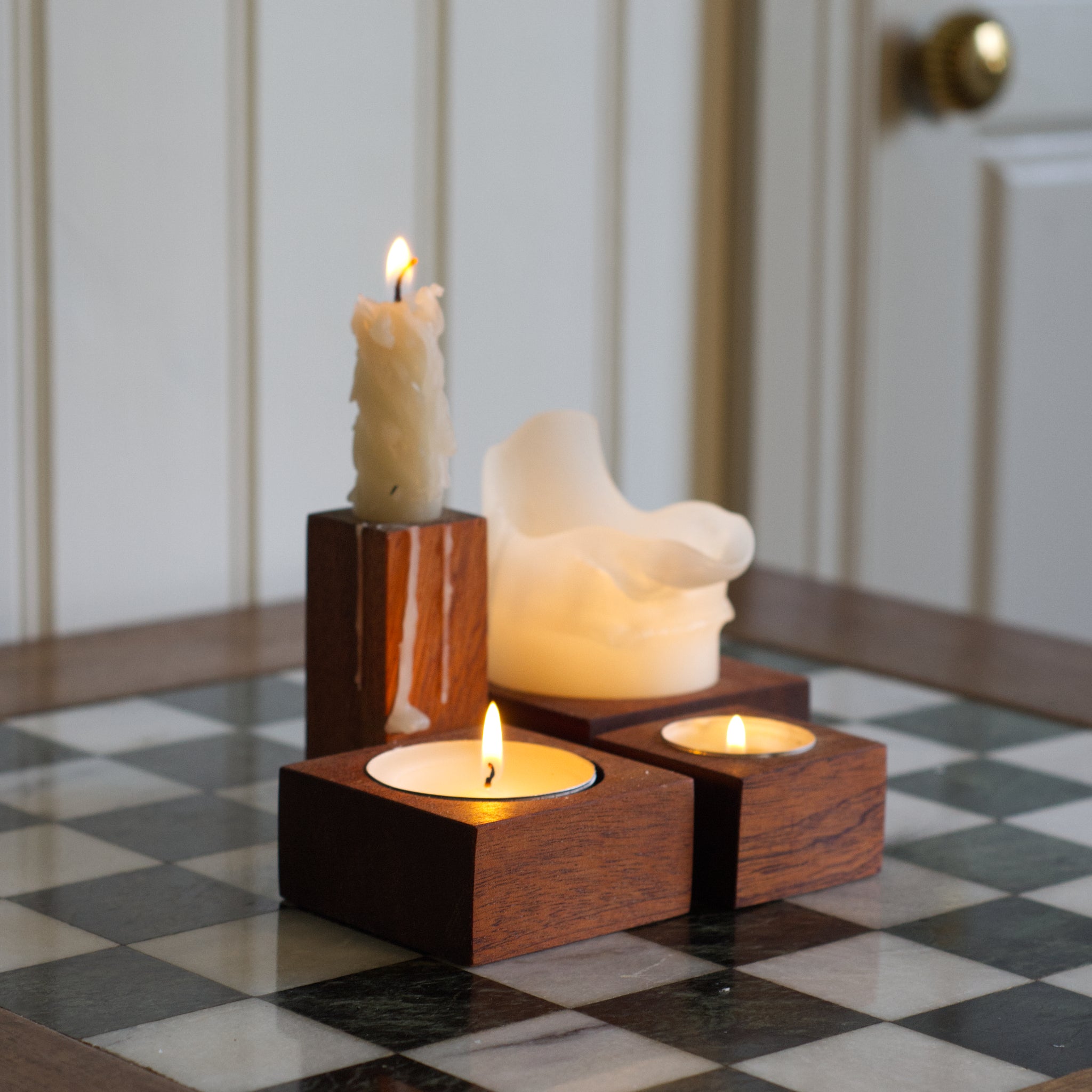 Hardwood Candle Holder