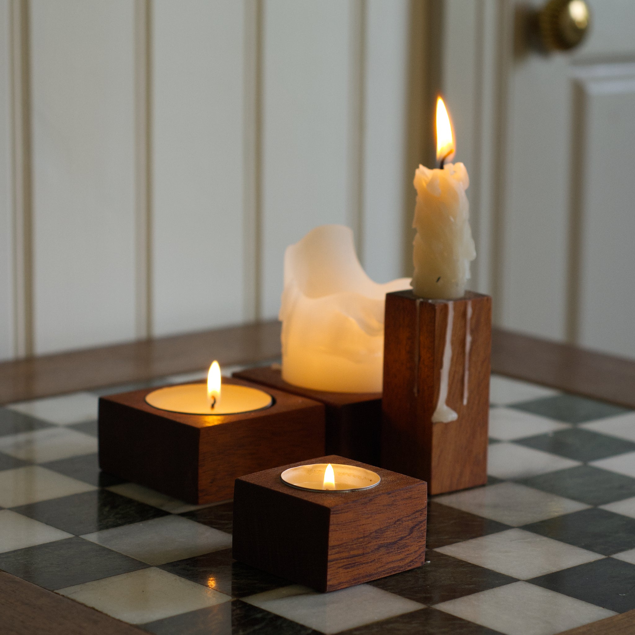 Hardwood Candle Holder