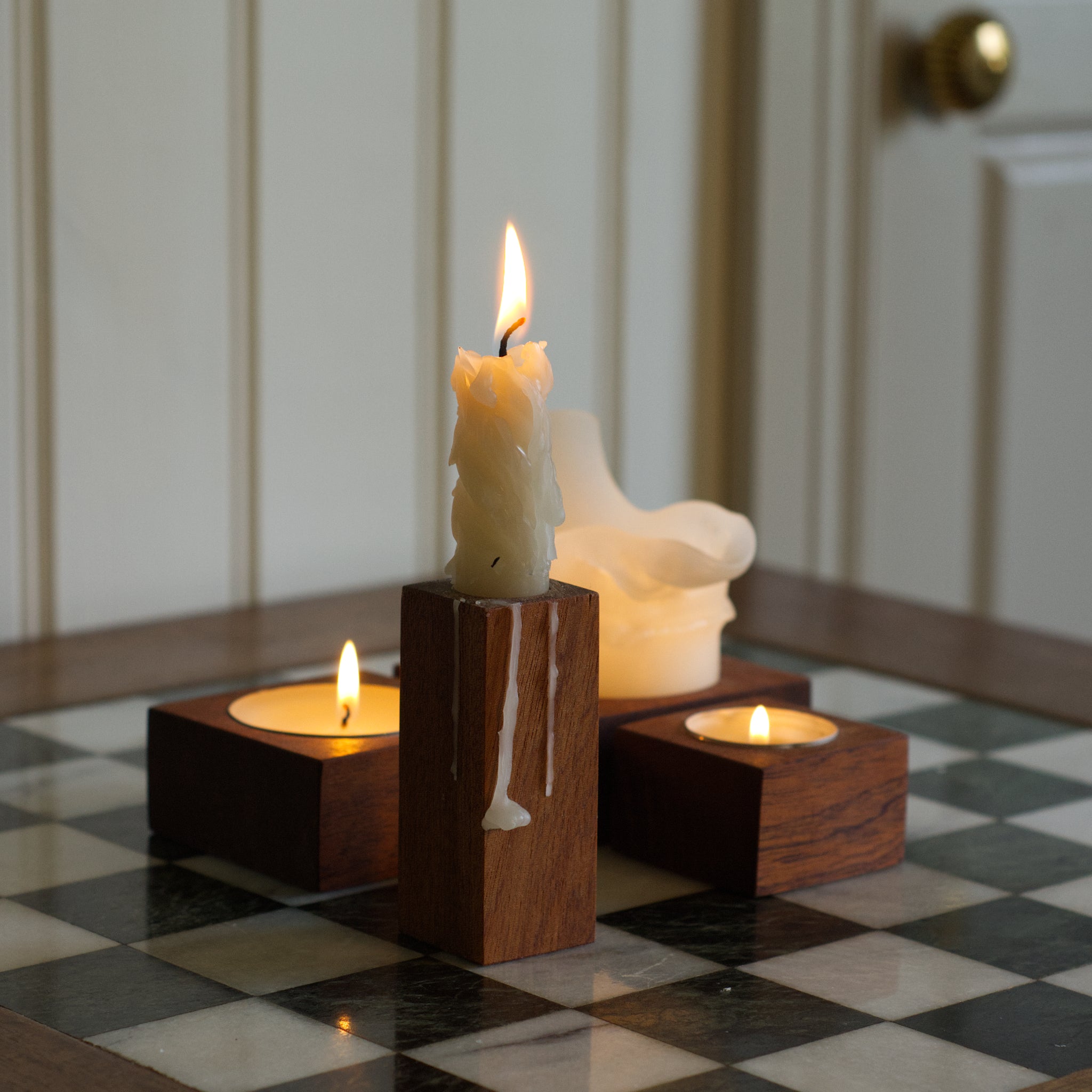 Hardwood Candle Holder